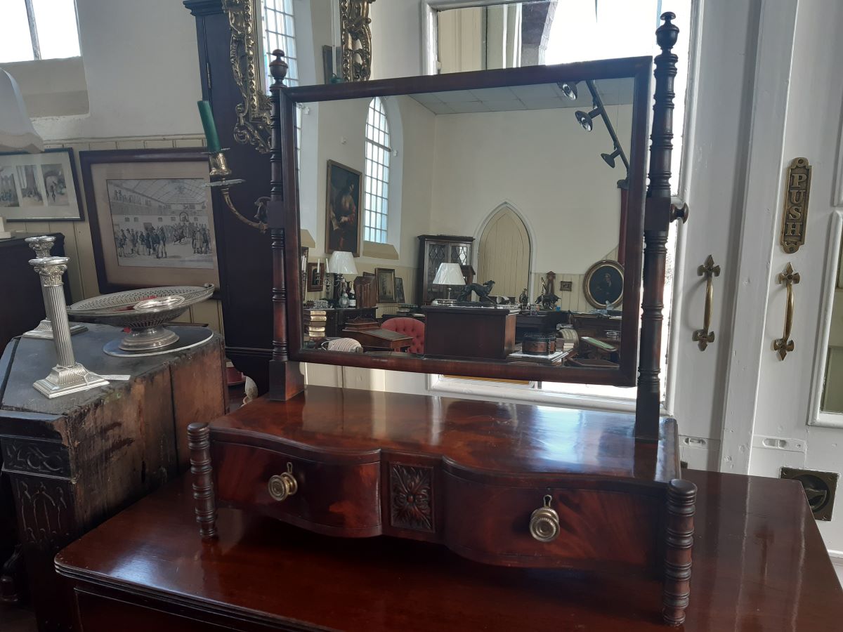 Regency mahogany toilet mirror